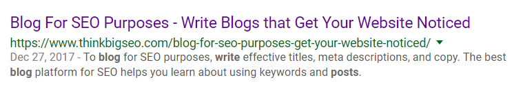 Blog for Seo Purposes Snippet