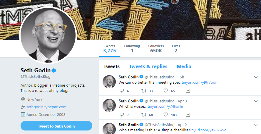 Seth Godin - Twitter Tips