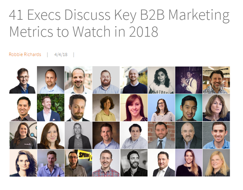 B2B Marketing Metrics to Watch in 2018