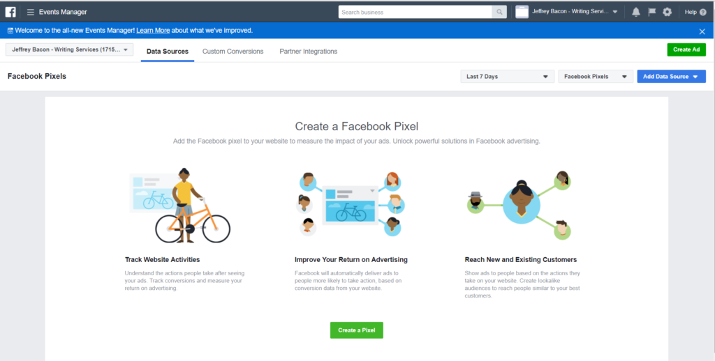 Facebook Pixel For Business Tips - Create a Facebook Pixel