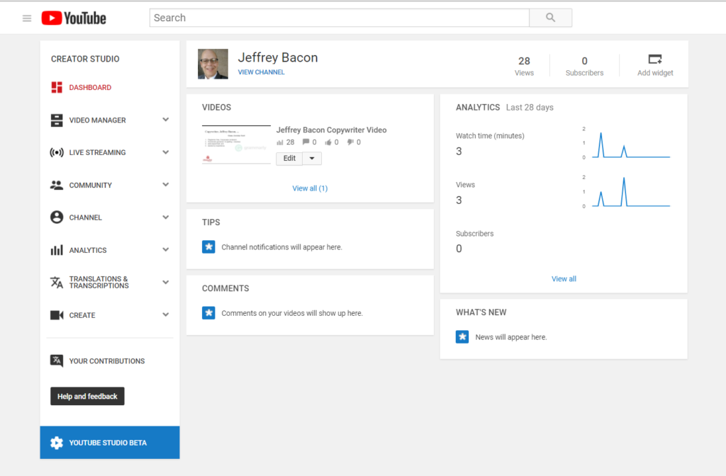 How to Get Started on YouTube - YouTube Dashboard Analytics