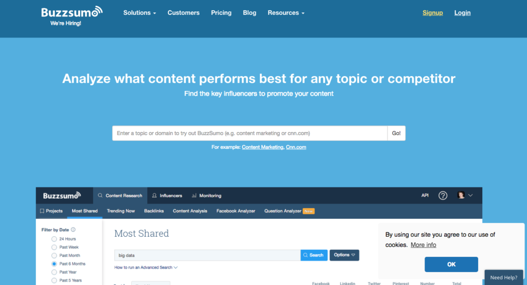 Social Media Monitoring Tools - Track Your Social Media Presence - Use Buzzsumo to Analyze Content Topics