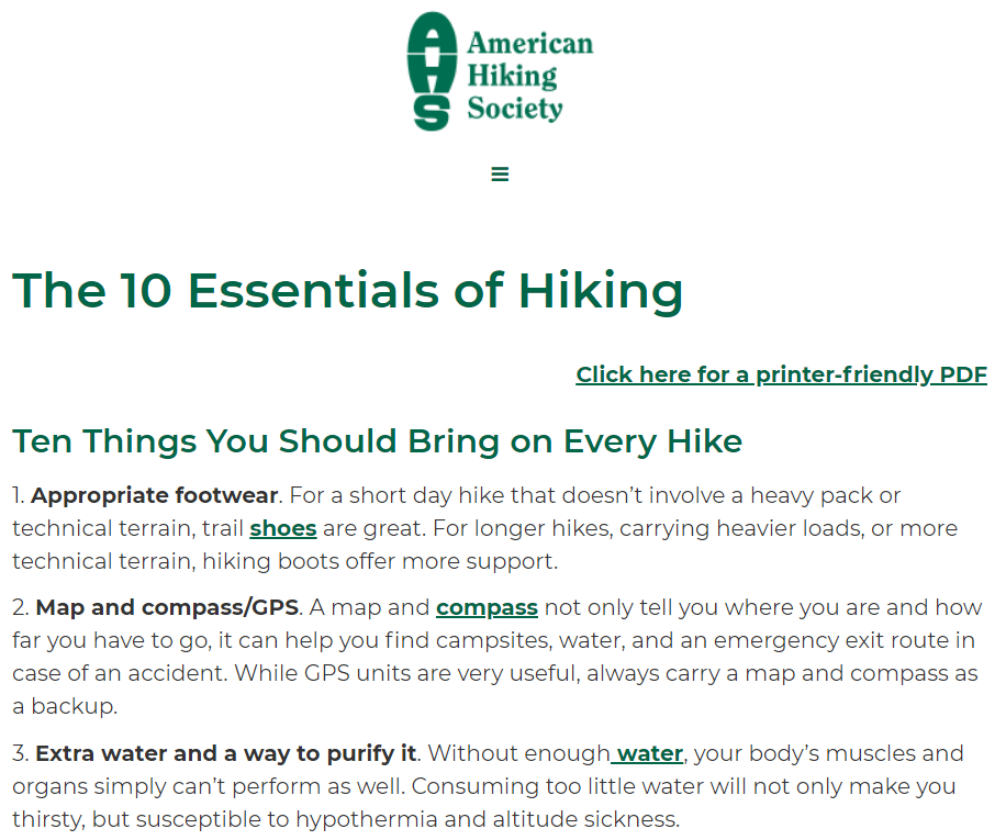 Understanding SEO Basics - Hiking Essentials - Build Domain Authority