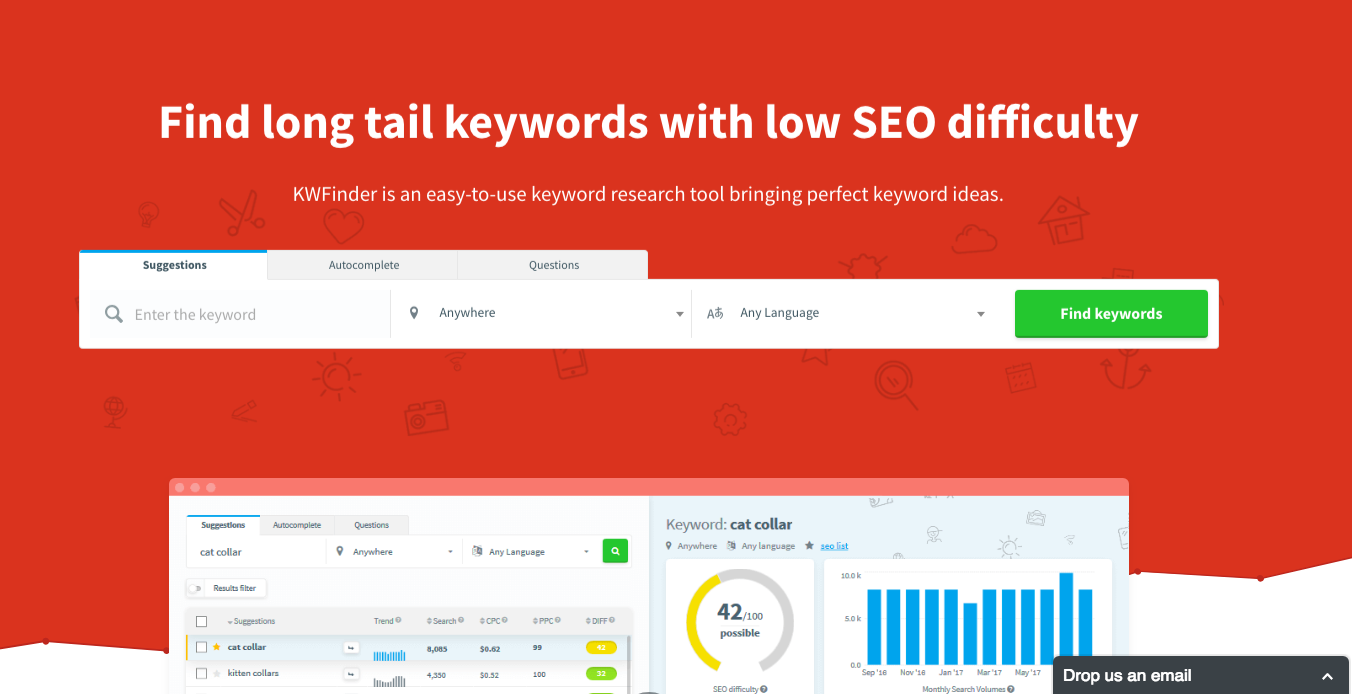 Long tail seo keywords KWFinder