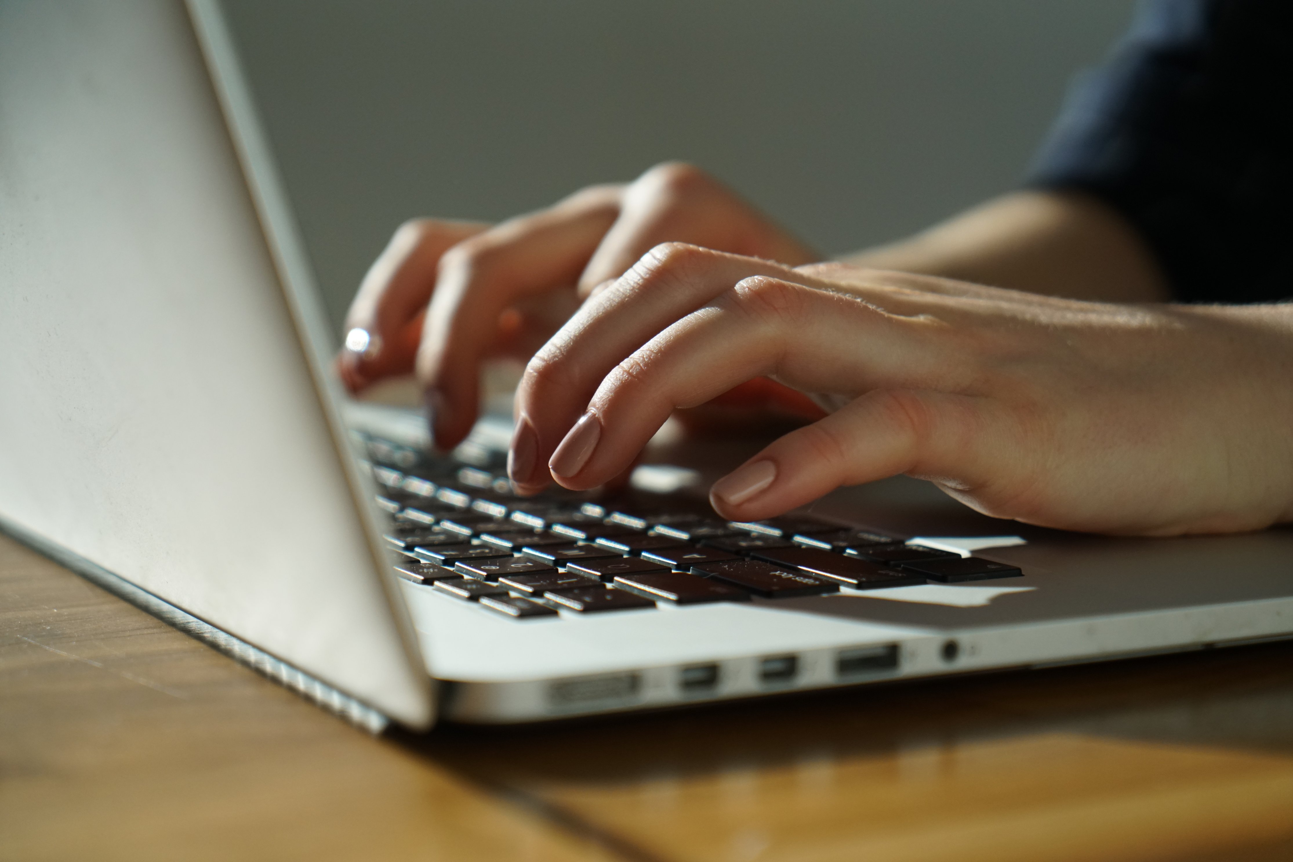 Woman working On High Quality SEO Content 