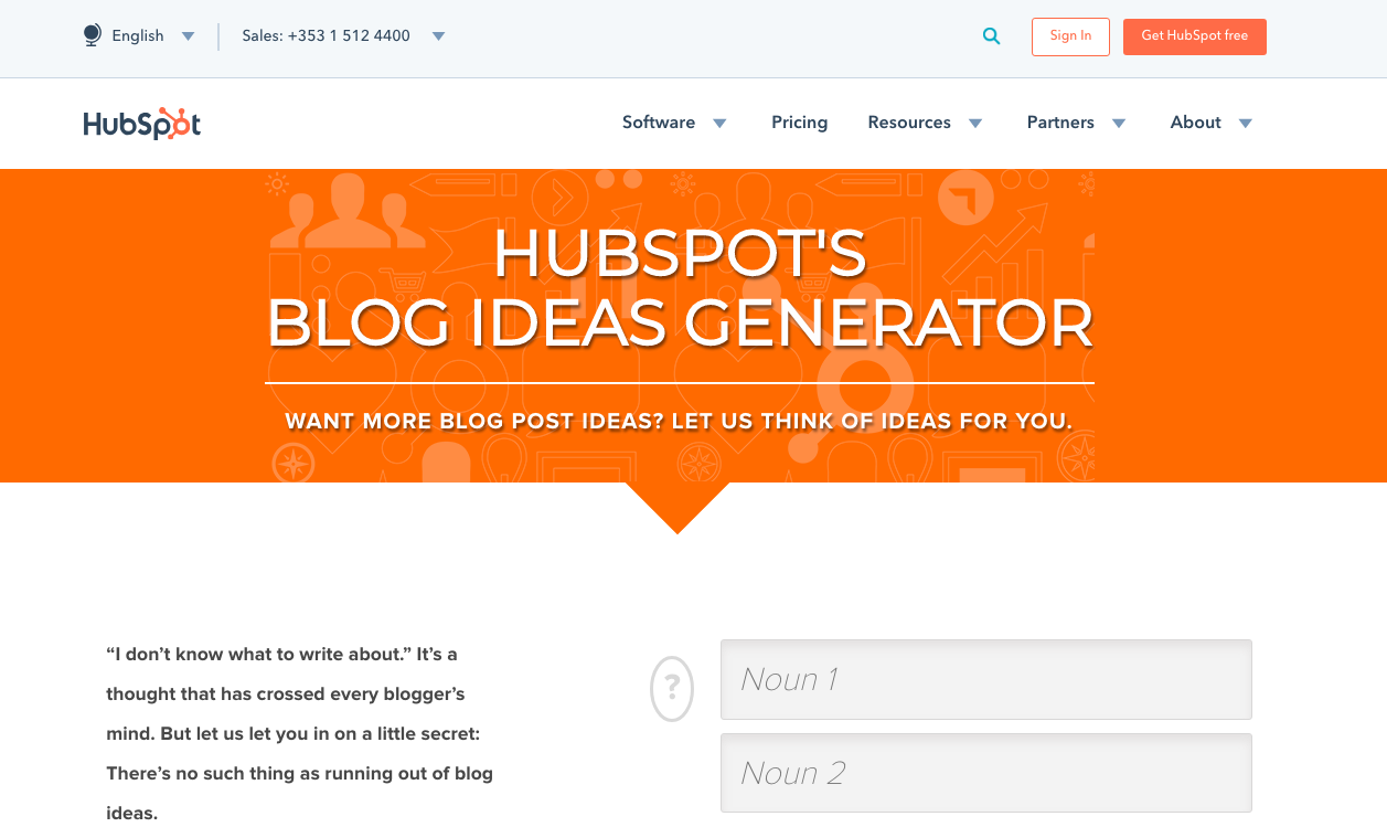 Hubspot Blog idea generator