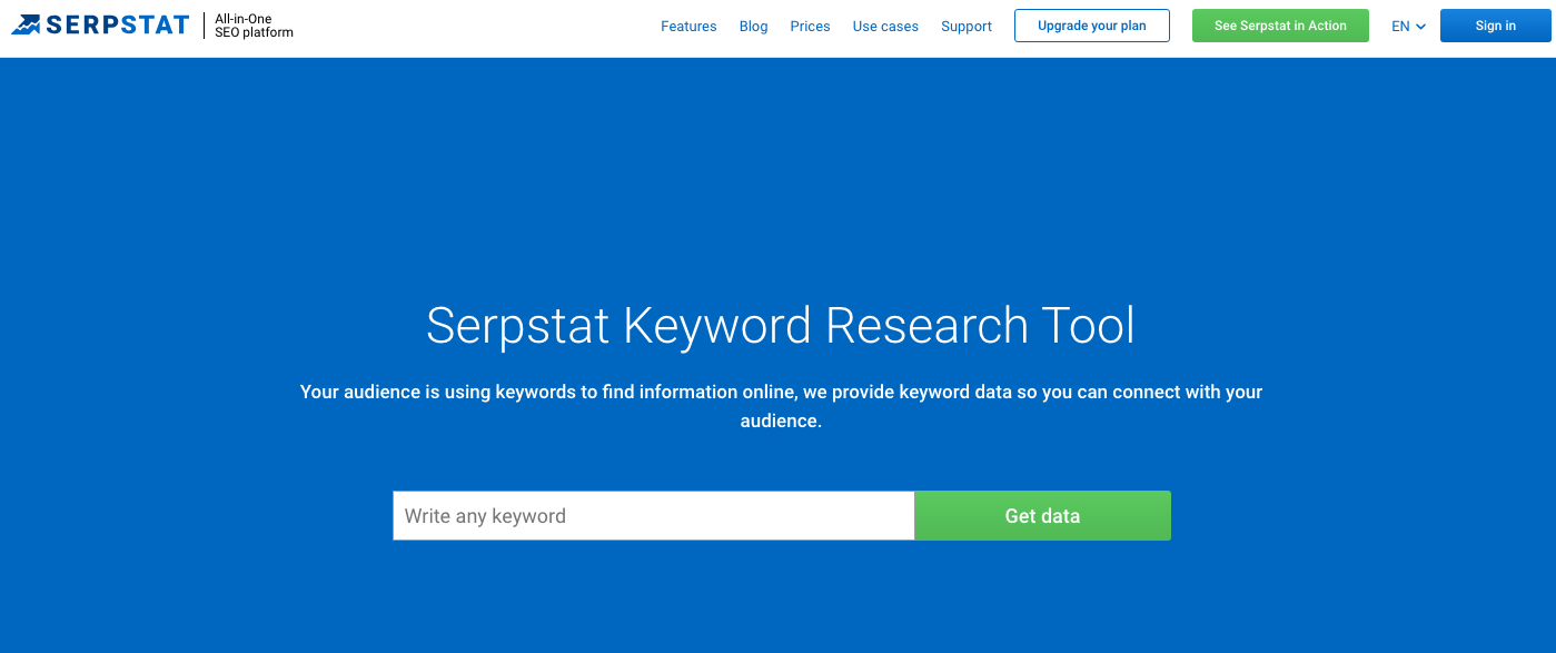 SerpStat Keyword Research Tool