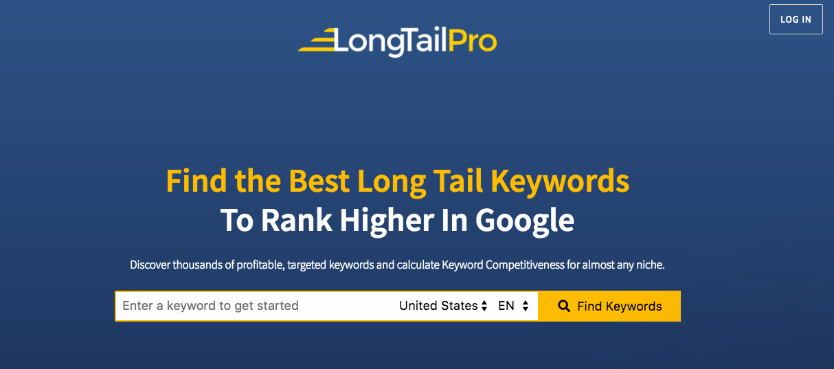 long tail key word research tool LongTailPro