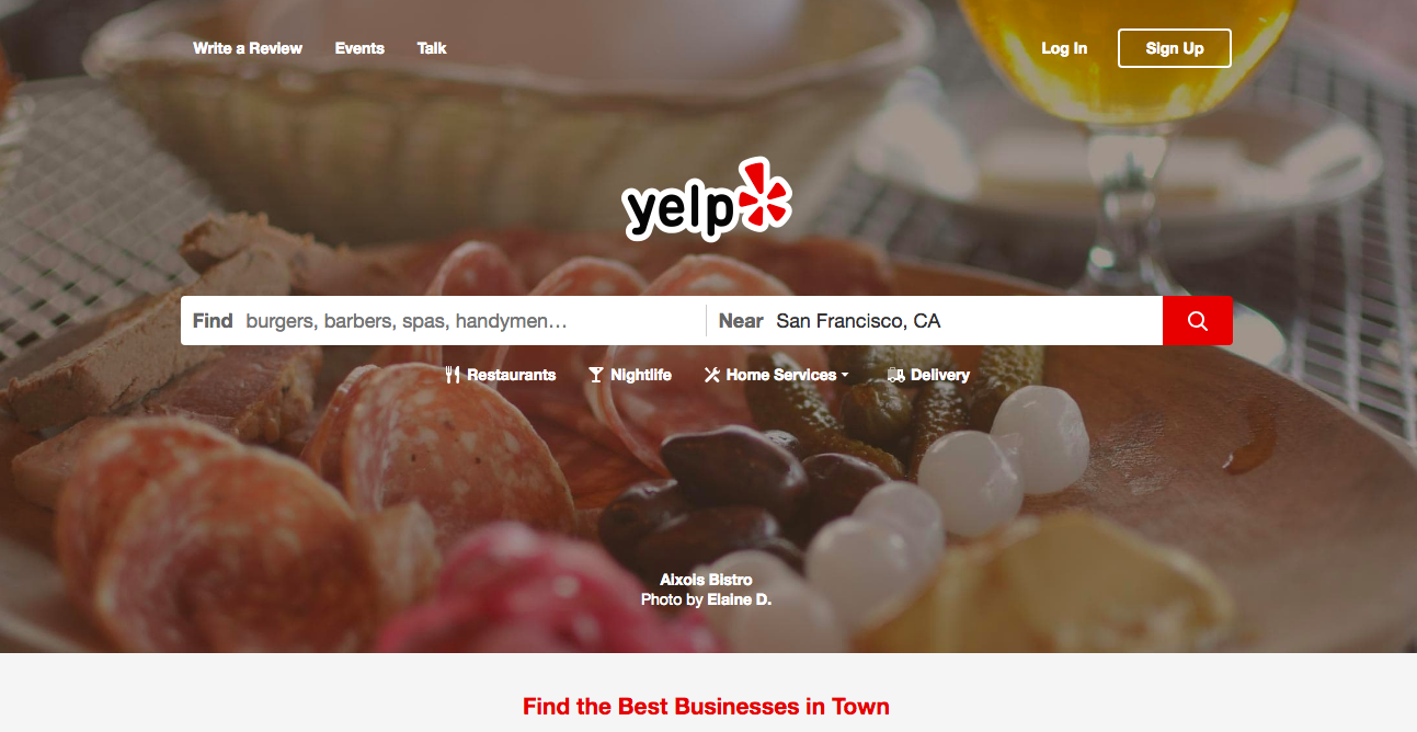 Get Links from yelp Small Businesses