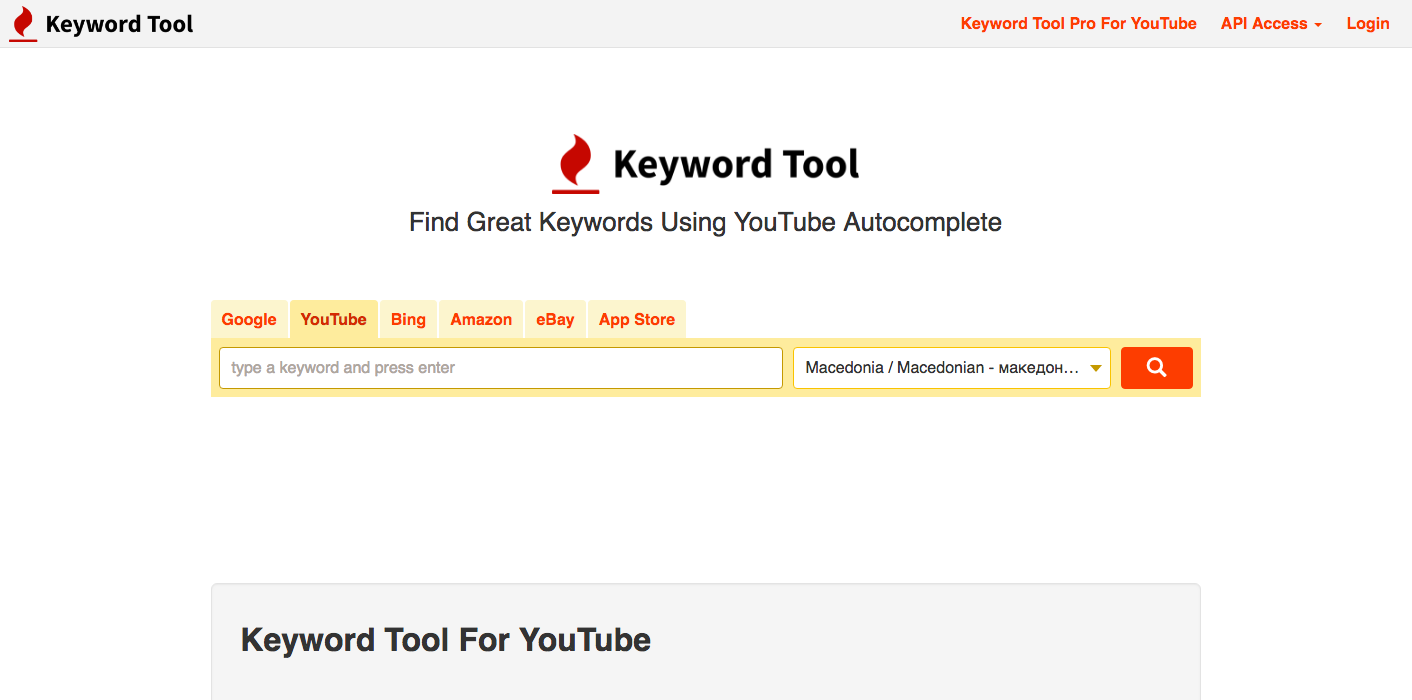 Keyword tool for youtube videos