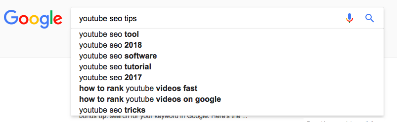 best youtube keyword tips
